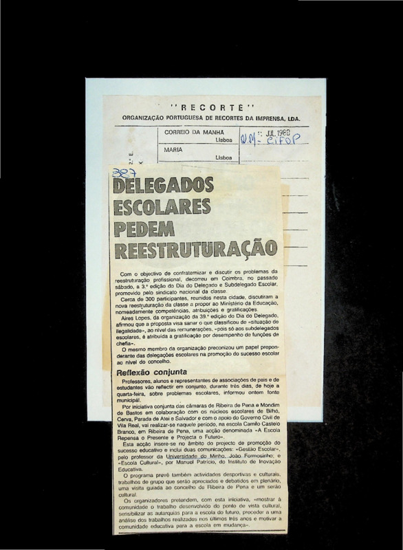  Delegados escolares pedem reestruturação 