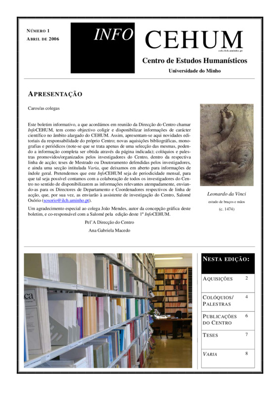  Info CEHUM (n.º 1) 