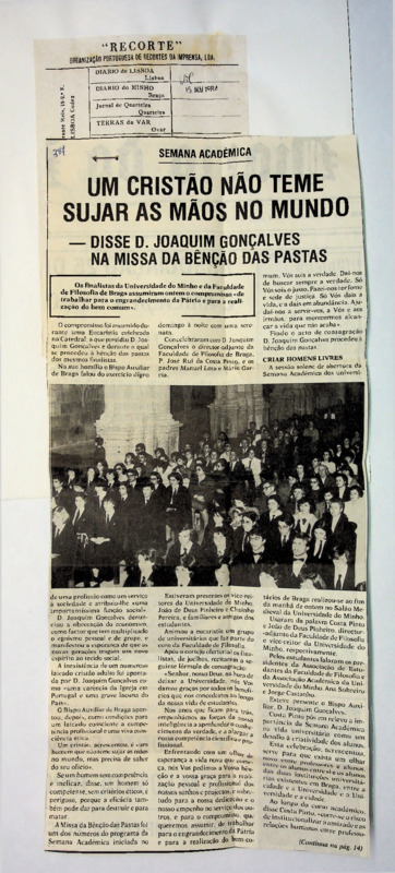  Um cristão não teme sujar as mãos no mundo 