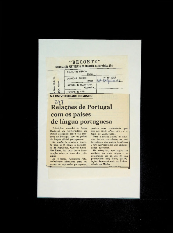  Relações de Portugal com os países de língua portuguesa 