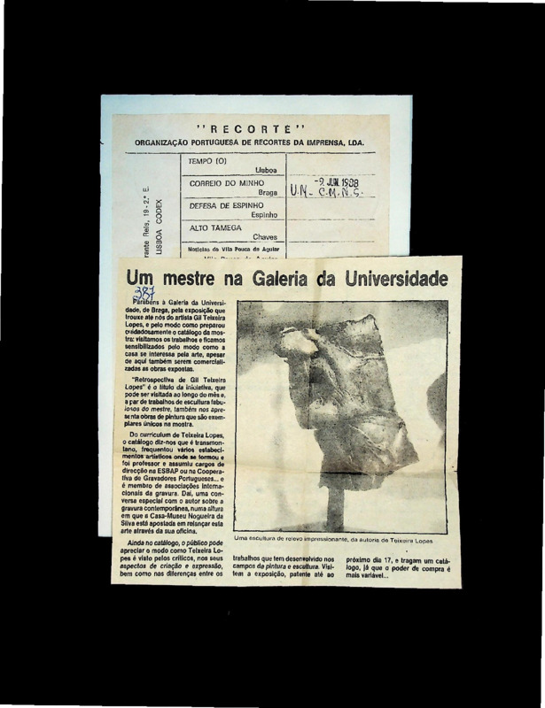  Um mestre na galeria da Universidade 