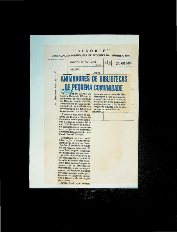  Animadores de bibliotecas de pequena comunidade 