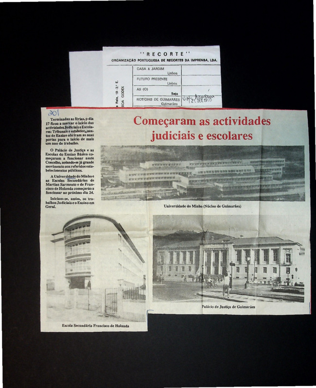  Começaram as actividades judiciais e escolares 