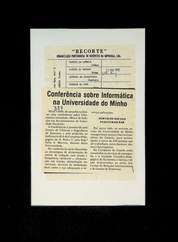  Conferência sobre Informática na Universidade do Minho 
