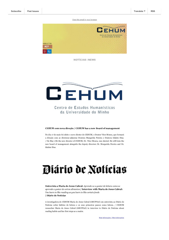  Newsletter CEHUM (n.º 27) 