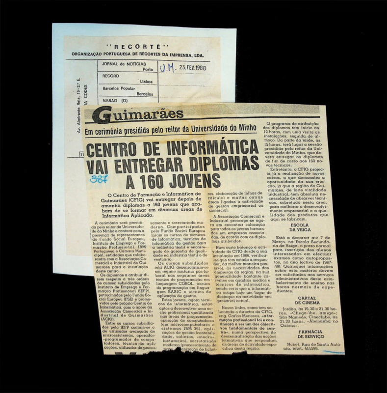  Em cerimónia presidida pelo reitor da Universidade do Minho: Centro de informática vai entregar diplomas a 160 jovens 