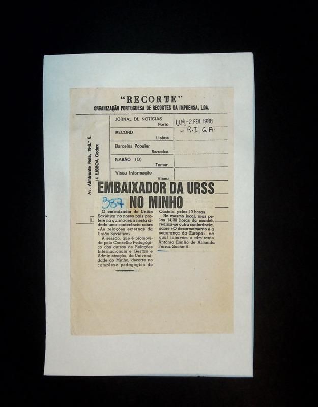  Embaixador da URSS no Minho 