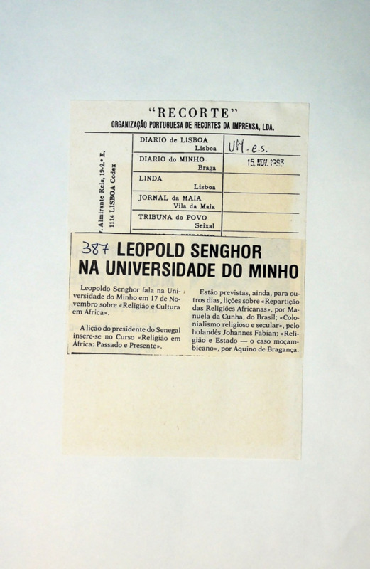  Leopold Senghor na Universidade do Minho 