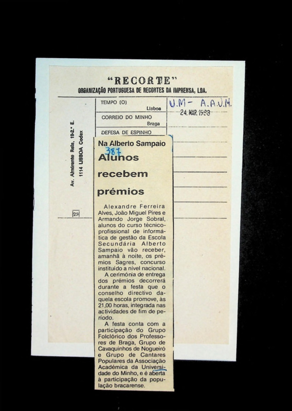  Na Alberto Sampaio: alunos recebem prémios 