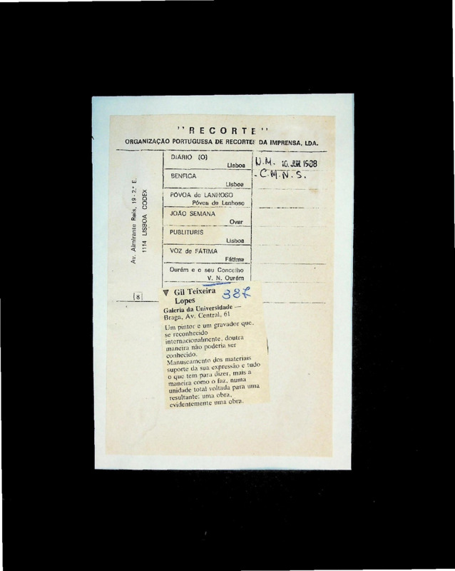  Exposição de Gil Teixeira Lopes 