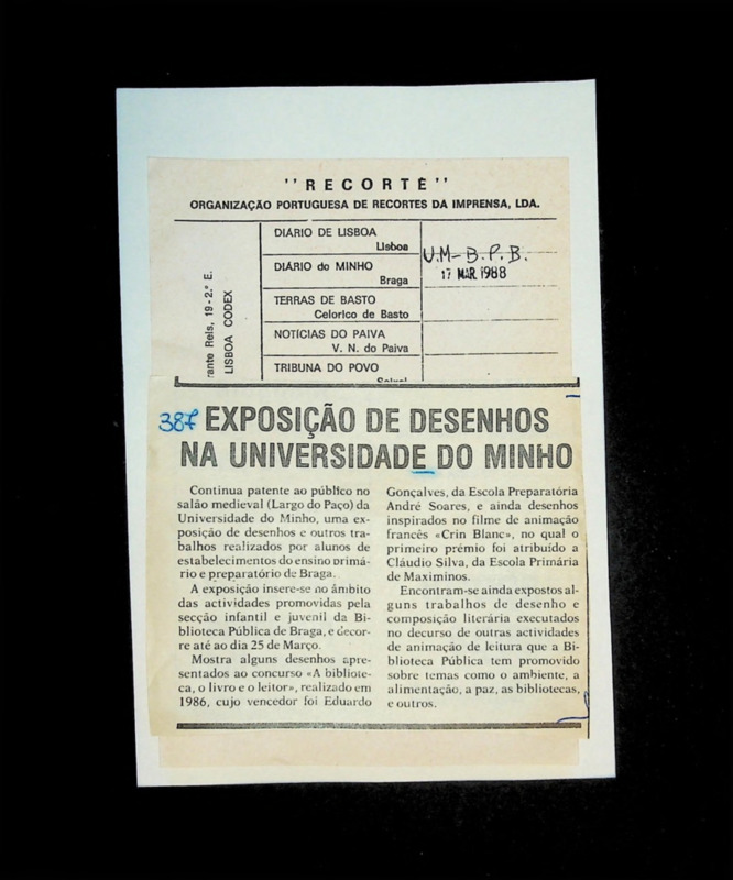  Exposição de desenhos na Universidade do Minho 