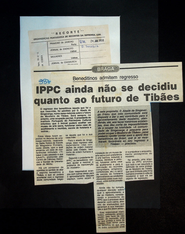  Beneditinos admitem regresso: IPPC ainda não se decidiu quanto ao futuro de Tibães 