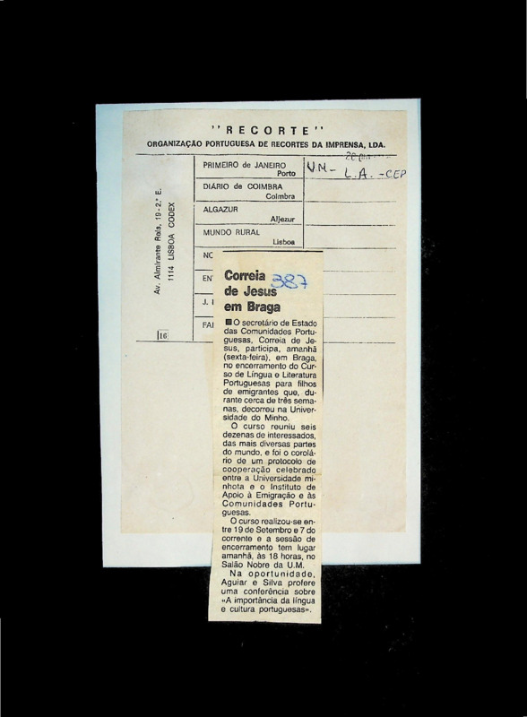  Correia de Jesus em Braga 