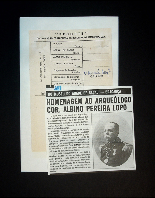  No museu do Abade de Baçal - Bragança: homenagem ao arqueólogo Cor. Albino Pereira Lopo 