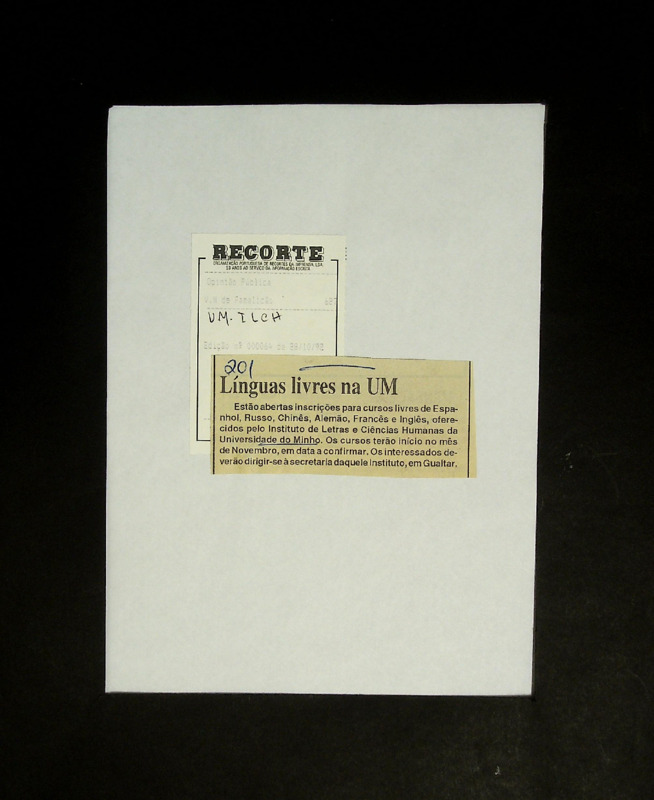  Línguas livres na UM 