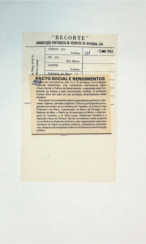  Pacto Social e Rendimentos 