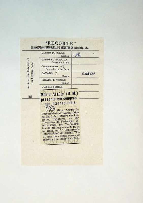  Mário Araújo (U.M.) presente em congressos internacionais 
