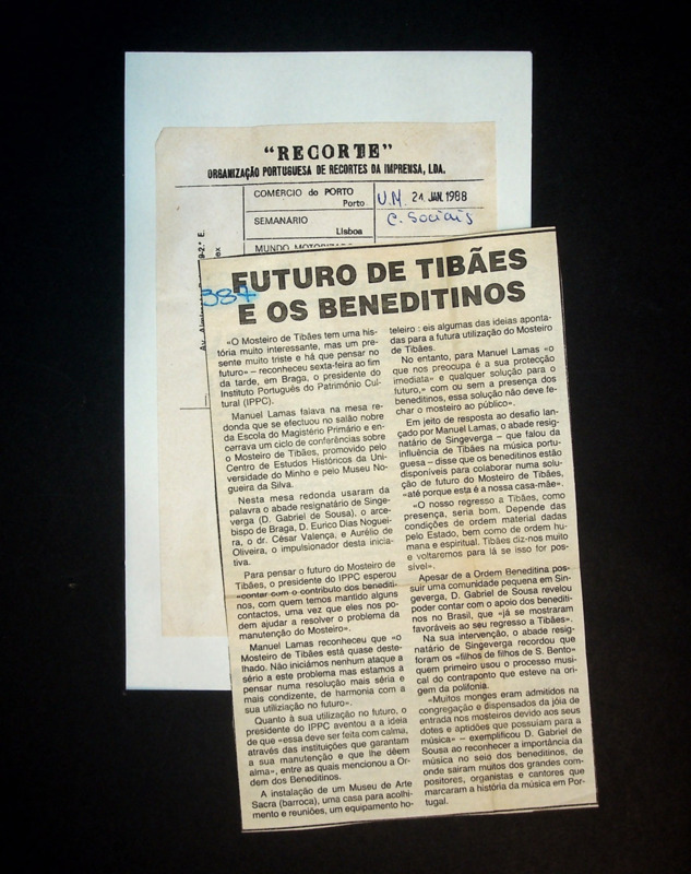  Futuro de Tibães e os beneditinos 