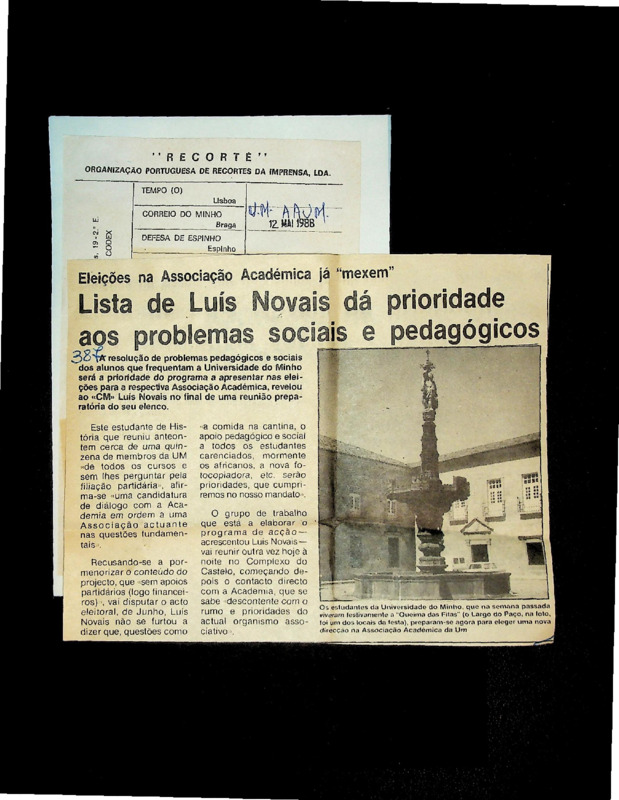  Eleições na Associação Académica já “mexem”: lista de Luís Novais dá prioridade aos problemas sociais e pedagógicos 