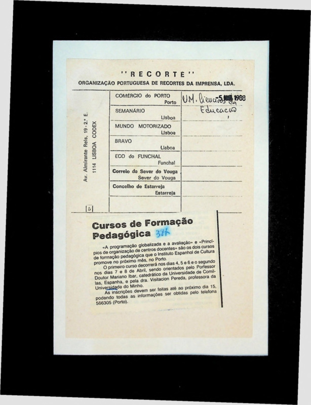  Cursos de formação pedagógica 