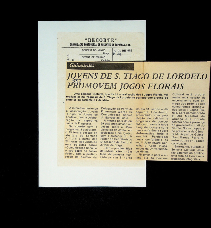  Jovens de S. Tiago de Lordelo promovem jogos florais 