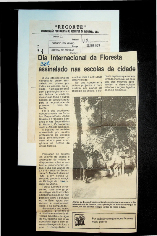  Dia Internacional das Florestas assinalado nas escolas da cidade 