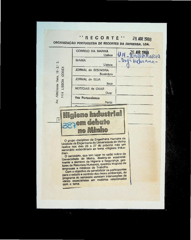  Higiene industrial em debate no Minho 