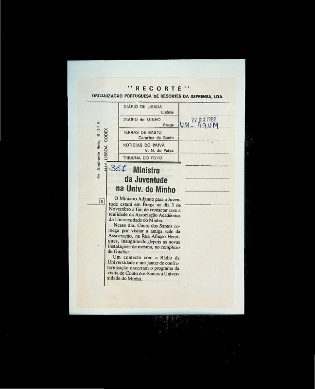  Ministro da juventude na Univ. do Minho 