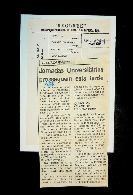  Jornadas universitárias prosseguem esta tarde 