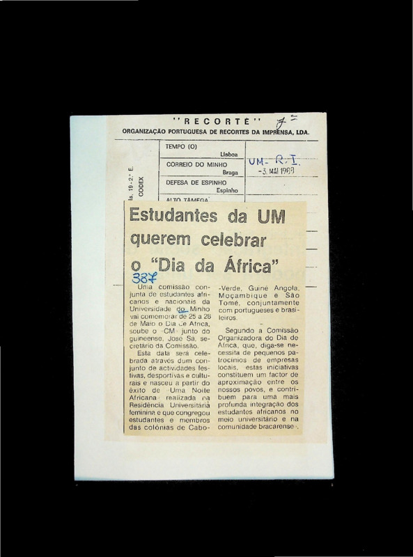  Estudantes da UM querem celebrar o 