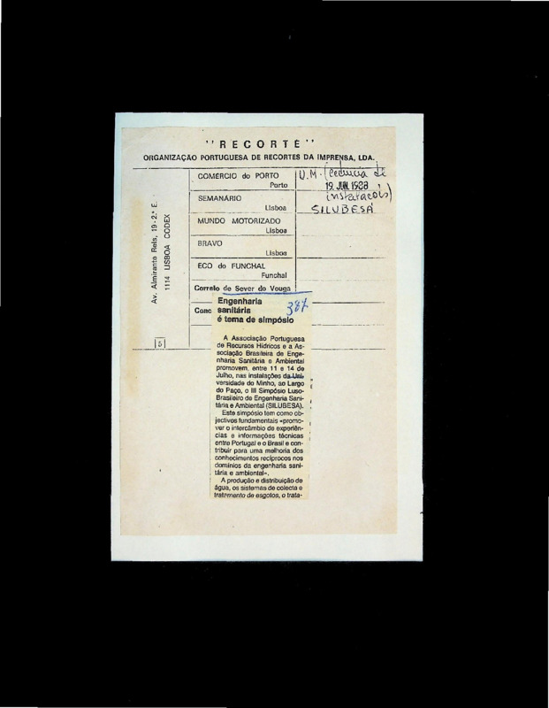  Engenharia sanitária é tema de simpósio 