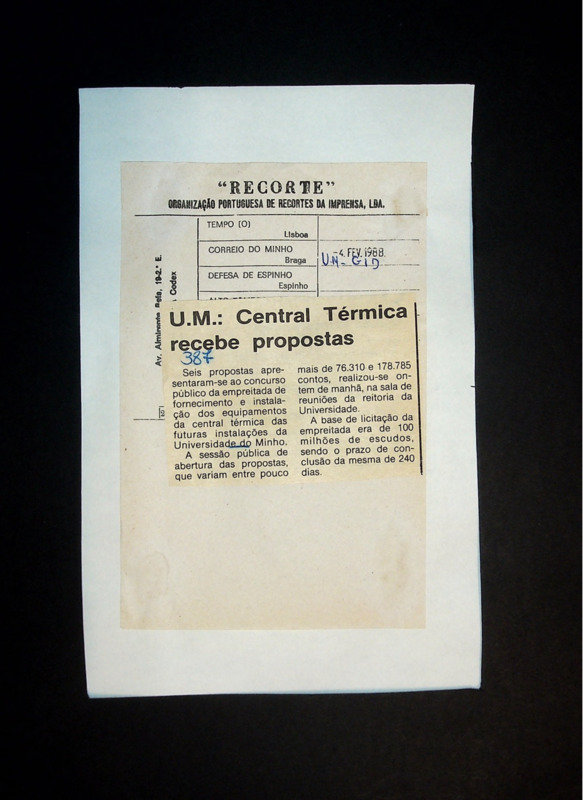  U. M.: Central Térmica recebe propostas 
