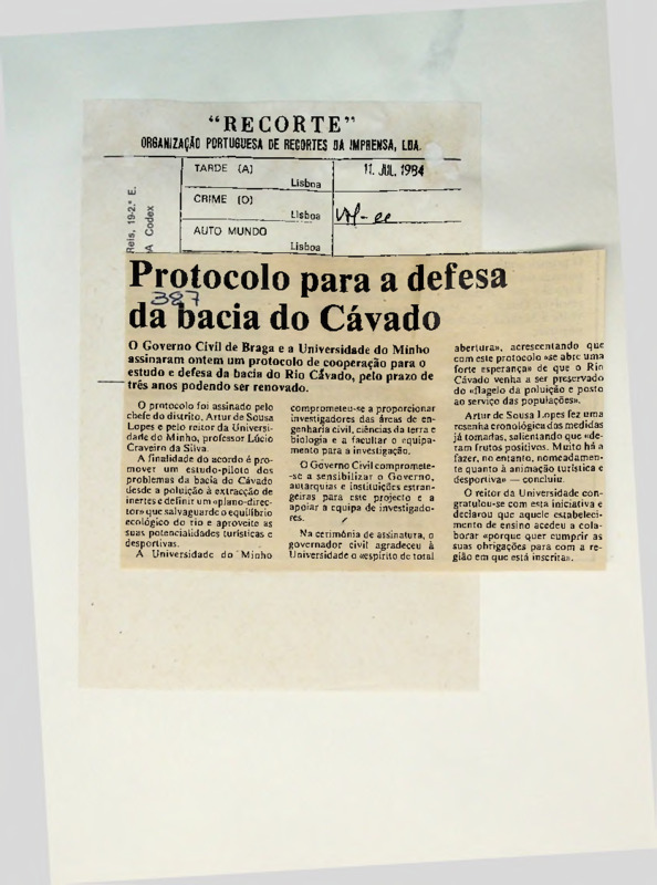  Protocolo para a defesa da bacia do Cávado 