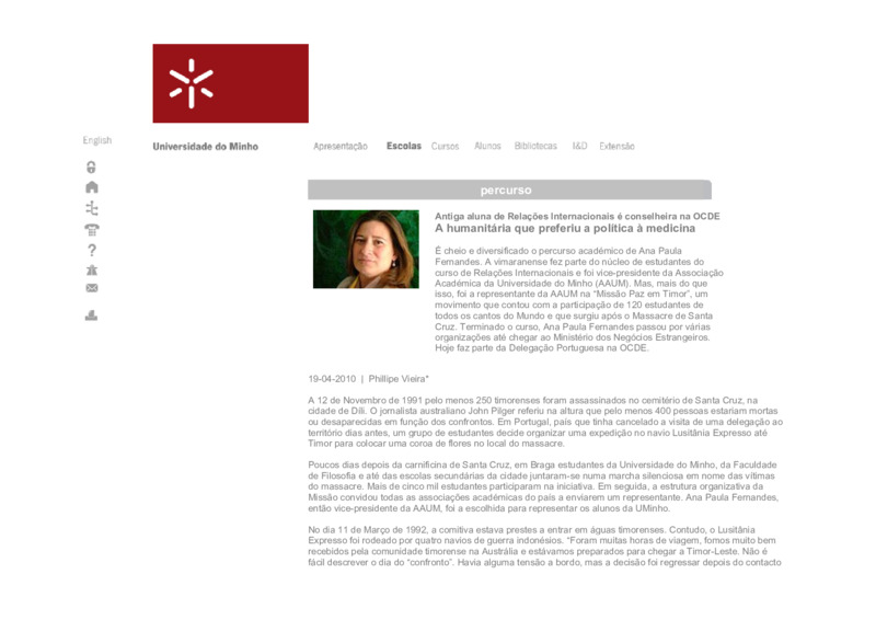  A humanitária que preferiu a política à medicina 