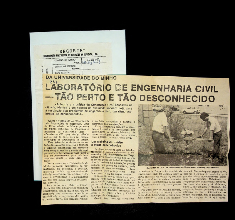  Da Universidade do Minho Laboratório de Engenharia Civil — tão perto e tão desconhecido 