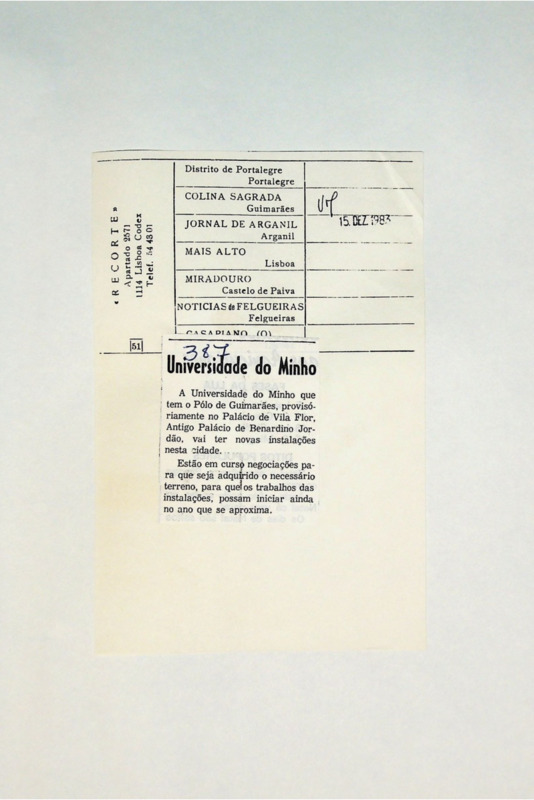  Pólo de Guimarães provisoriamente no Palácio Vila Flor 