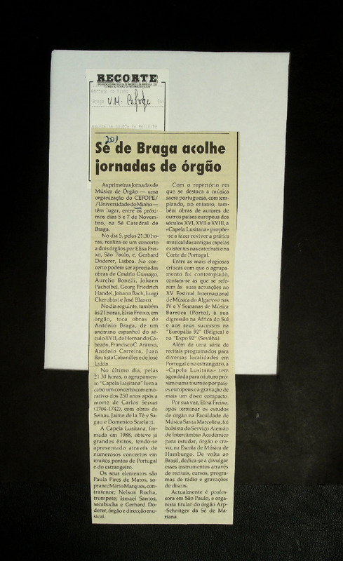  Sé de Braga acolhe jornadas de órgão 