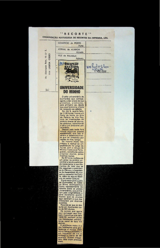  Universidade do Minho: receção ao caloiro 