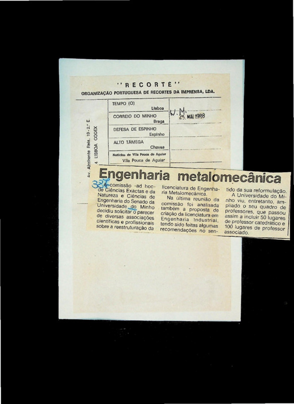  Engenharia metalomecânica 