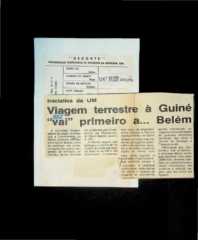  Iniciativa da UM: viagem terrestre à Guiné 
