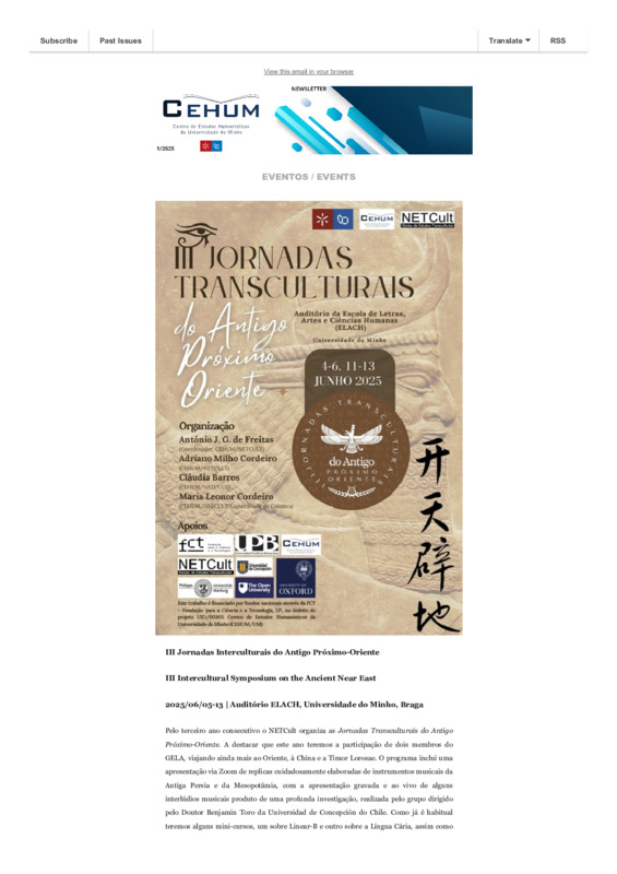  Newsletter CEHUM 1/2025 