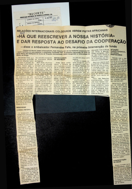  Relações internacionais: colóquios abrem pistas africanas: 