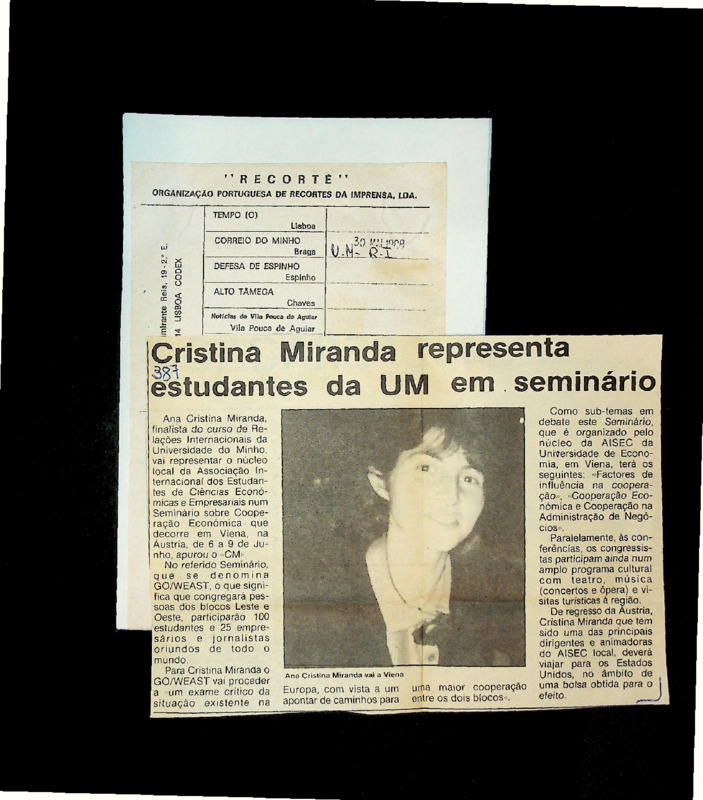  Cristina Miranda representa estudantes da UM em seminário 