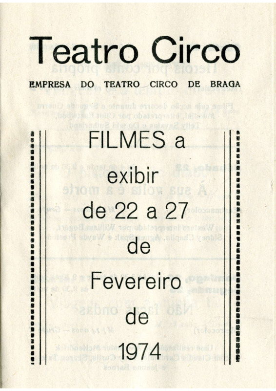  Filmes a exibir de 22 de Fevereiro a 27 de Fevereiro 