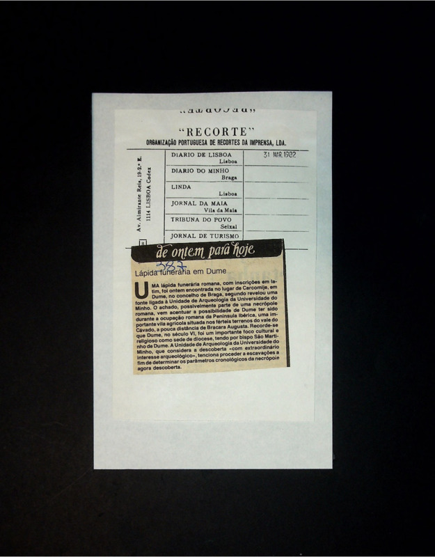  Lápida funerária em Dume 