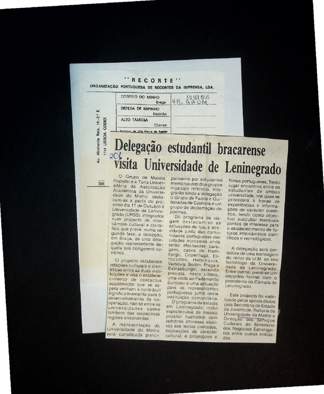  Delegação estudantil bracarense visita Universidade de Leninegrado 
