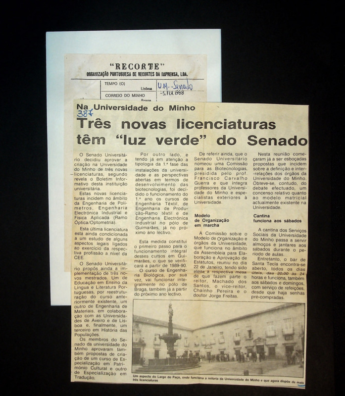  Na Universidade do Minho: três novas licenciaturas têm 