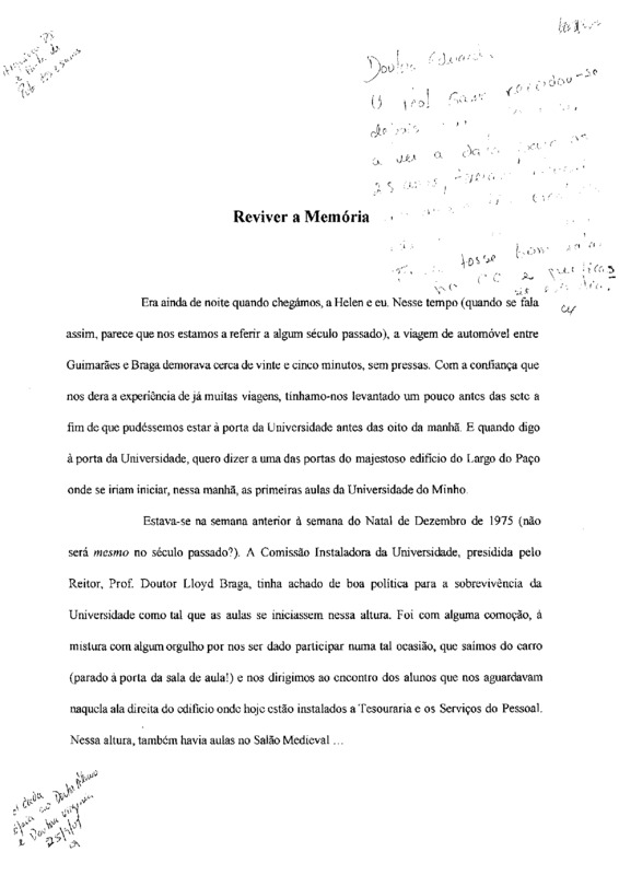  Memórias da Instalação da Unidade Científico-Pedagógica de Letras e Artes 