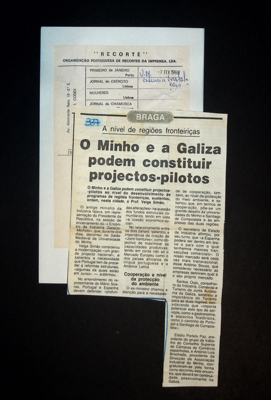  A nível de regiões fronteiriças: o Minho e a Galiza podem constituir projectos-pilotos 