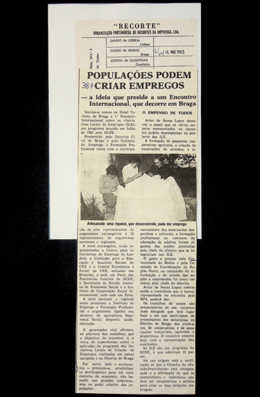  Populações podem criar empregos: a ideia que preside a um Encontro Internacional, que decorre em Braga 